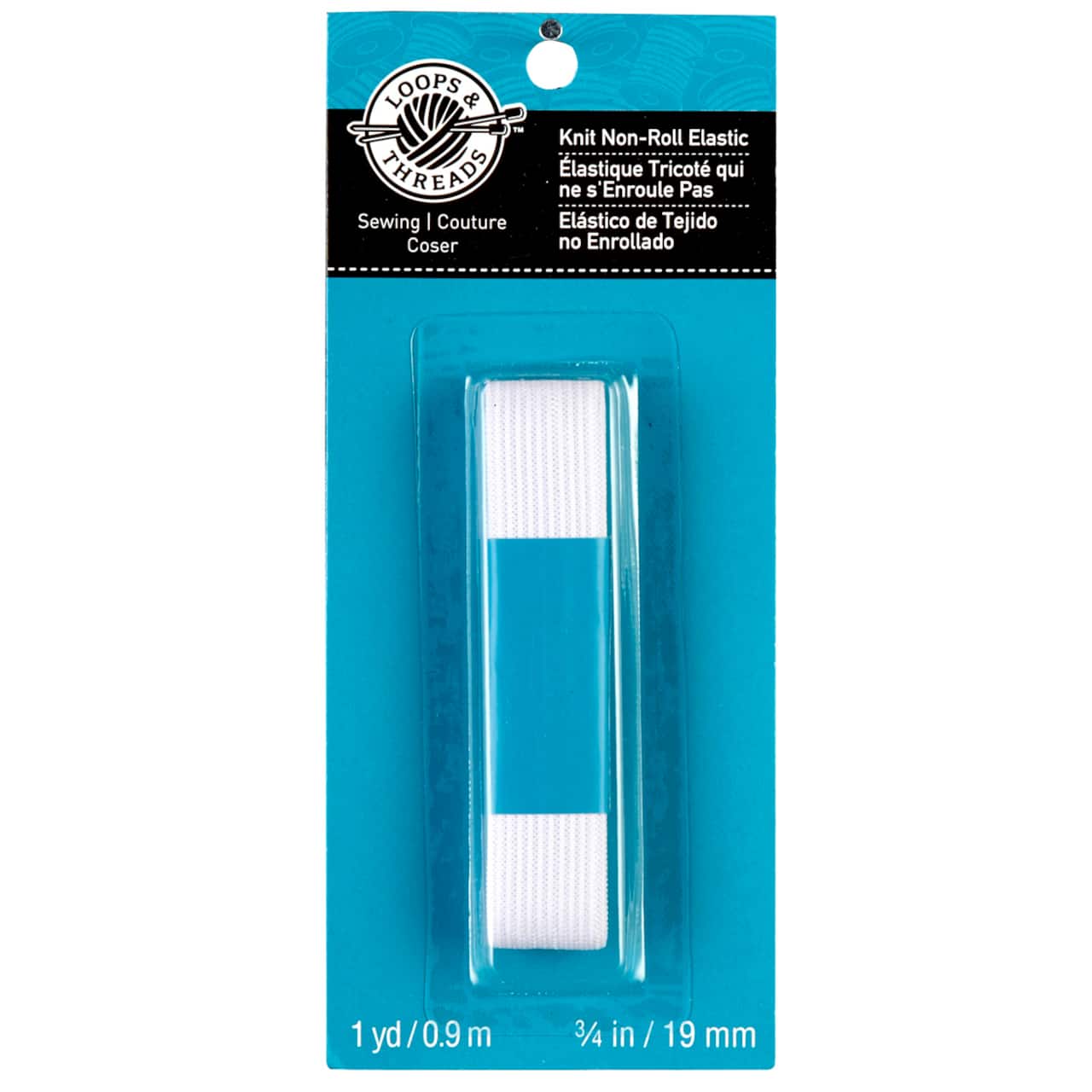 12 Pack: 3/4" White Knit Non-Roll Elastic by Loops & Threads™